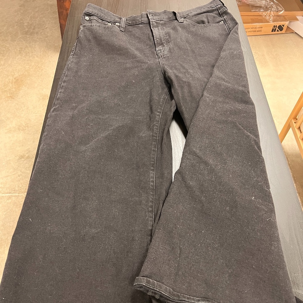 GAP DARK DENIM WIDE LEG PANTS